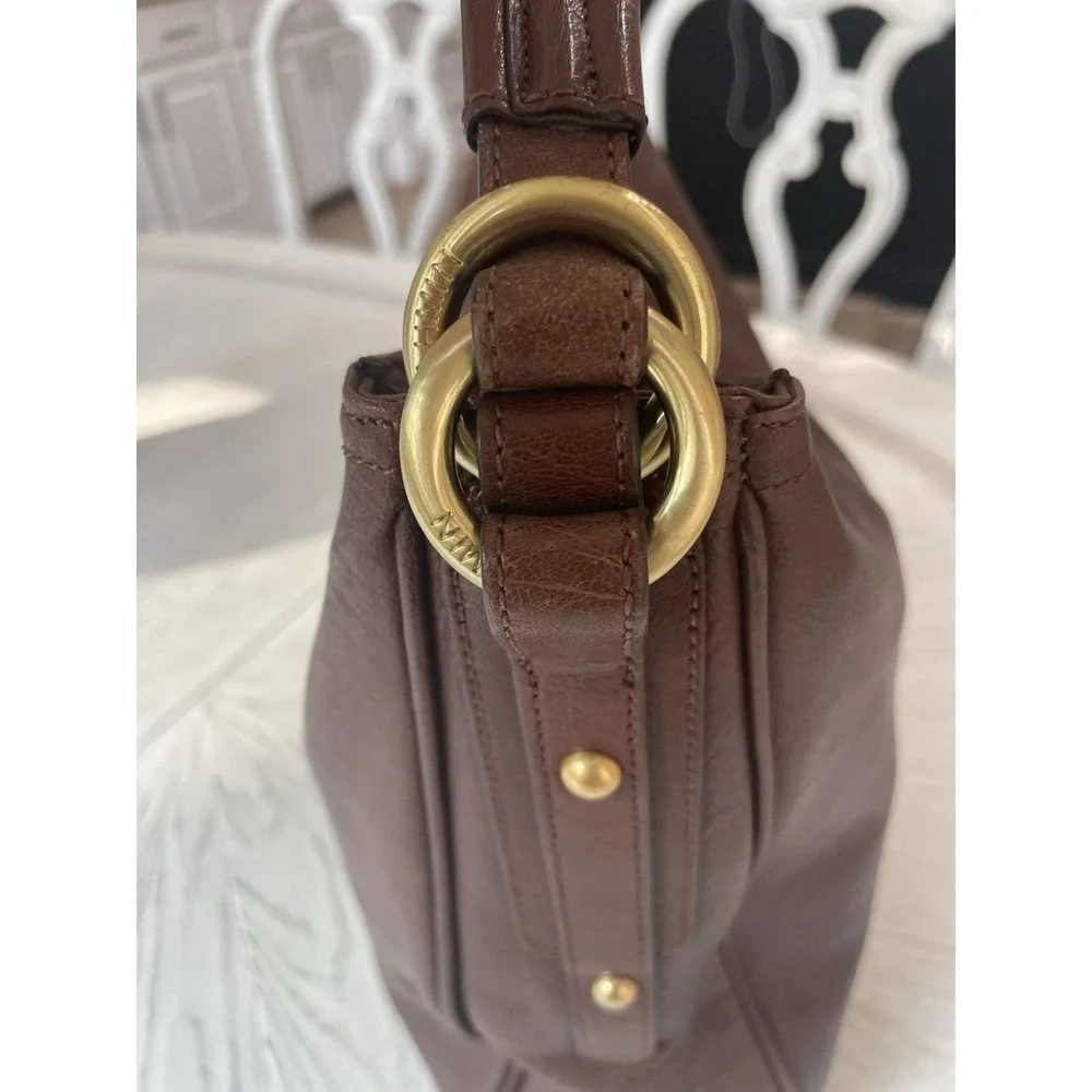 Brahmin‎ Handbag Soft Brown Leather Top Handle Purse Gold Hardware